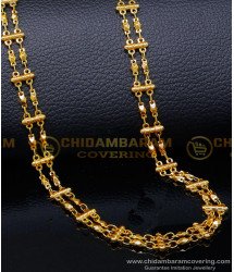 CHN322 - Gold Plated Daily Use 2 Line Gold Chain Designs for Women