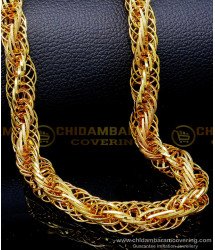 CHN327 - 20 Inch Long Gold Plated Thick Mens Gold Chain Design