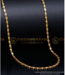 CHN338 - 1 Gram Gold Plated Light Weight Gold Chain Designs Ladies