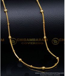 CHN340 - Shiny Attractive Balls Model Ladies Gold Chain Designs