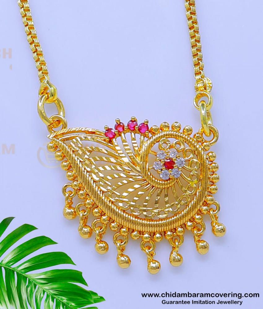 sangu chakram namam pendant, sangu pendant, dollar pendant, dollar design gold pendant, stone pendant design, stone pendant designs for female, chain with pendant gold design, gold chain with pendant designs for ladies, fancy gold locket design for ladies