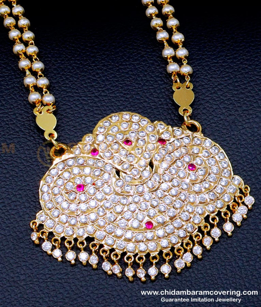 big dollar south indian dollar chain designs, Pendant Chain Gold, Pendant Chain Gold Design, pendant chain for women, Pendant designs for female, modern pendant designs for female, stone pendant chain, impon pendant chain, south indian dollar chain designs, impon jewellery online