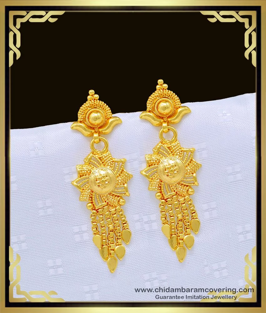 Gold Plated Latest Fancy Earrings For Women and Girls