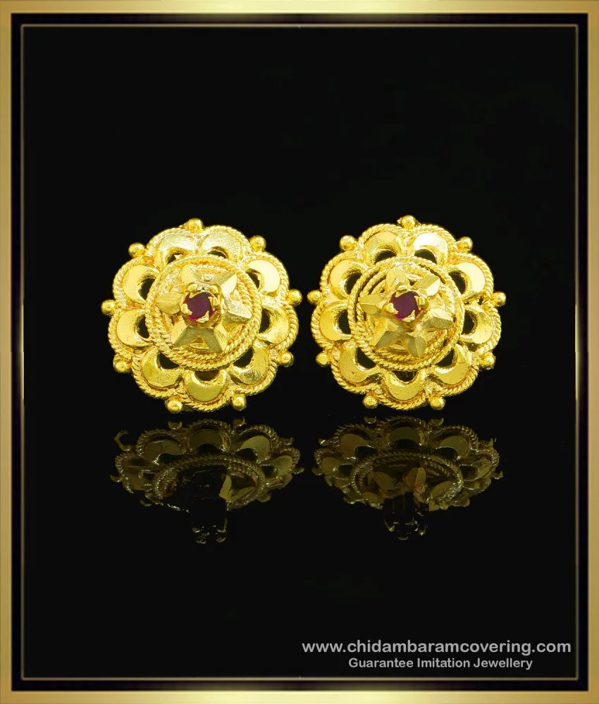 Kerala Style Jhumki Palakka jhumka Enamel With Kemp Stone Earring Buy Now