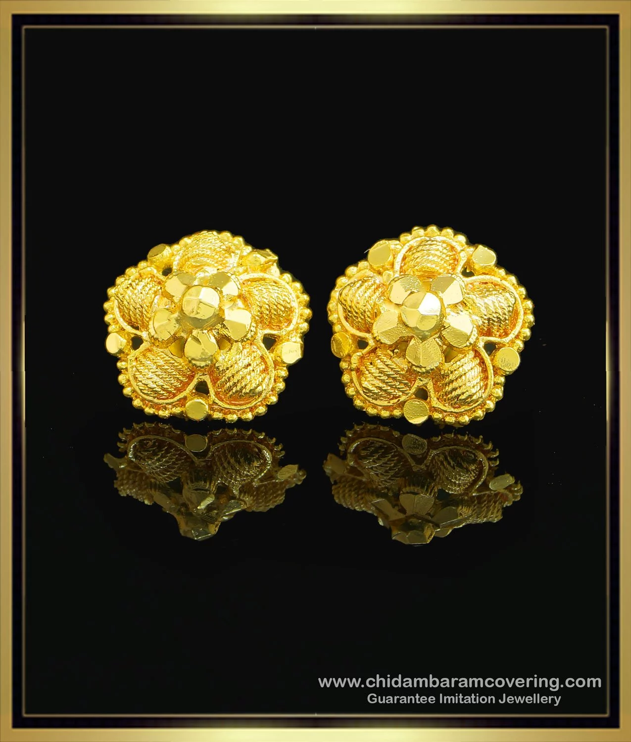 Buy Traditional Kerala Light Weight Ear Studs Gold Design ...