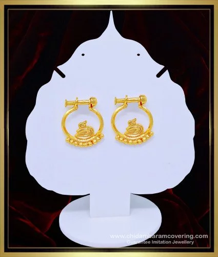 Gold Plated Semi Circle Shape High Quality Meenakari Jhumka Earring