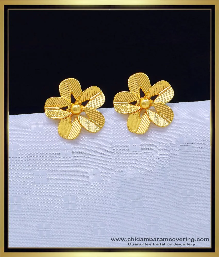 Buy Beautiful Flower Design Daily Wear Studs Earring for Women ...