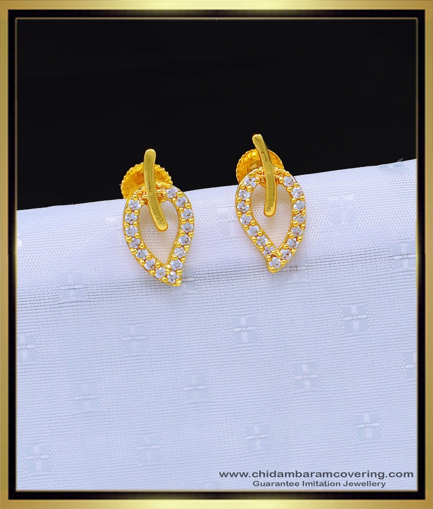gold plated earrings, imitation earrings,one gram gold earring, tops earring, gold tops, latest earrings designs,  