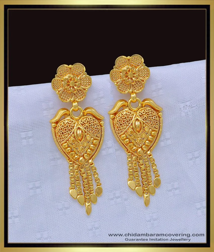 Buy Daily wear gold earrings online India  Earrings for work amd daily use