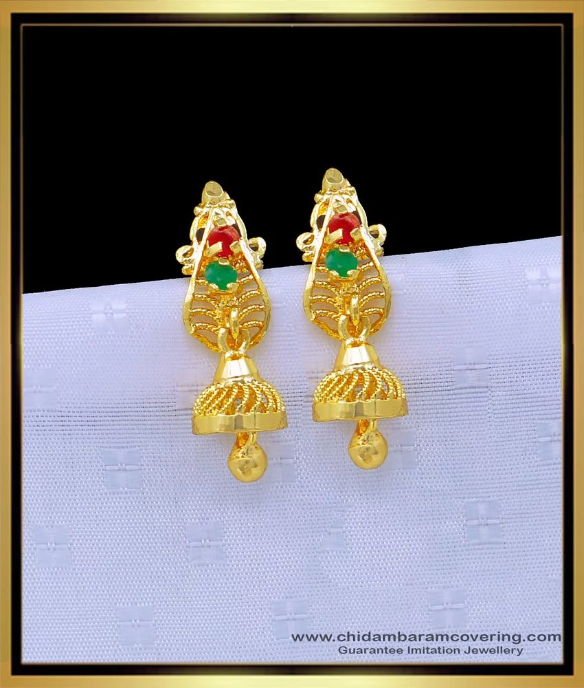 Kundan emerald  ruby jhumka with pearls  House of Taamara