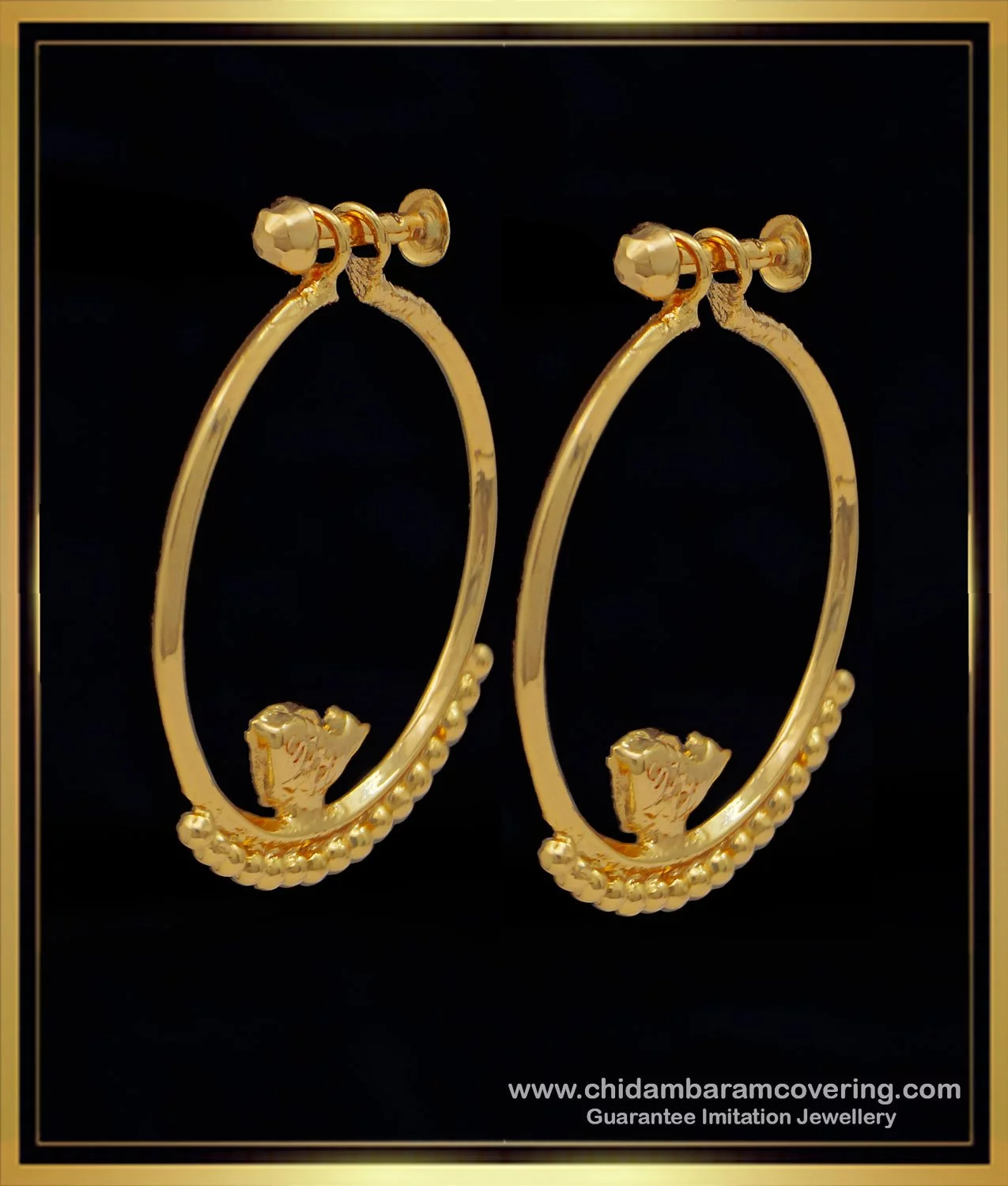 Mahavir Gold Plated Designer Dangler Earrings  MIJ 1447 BALI