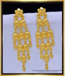 ERG1297 - 1 Gram Gold Latest Design Party Wear Long Dangle Earrings for Women 