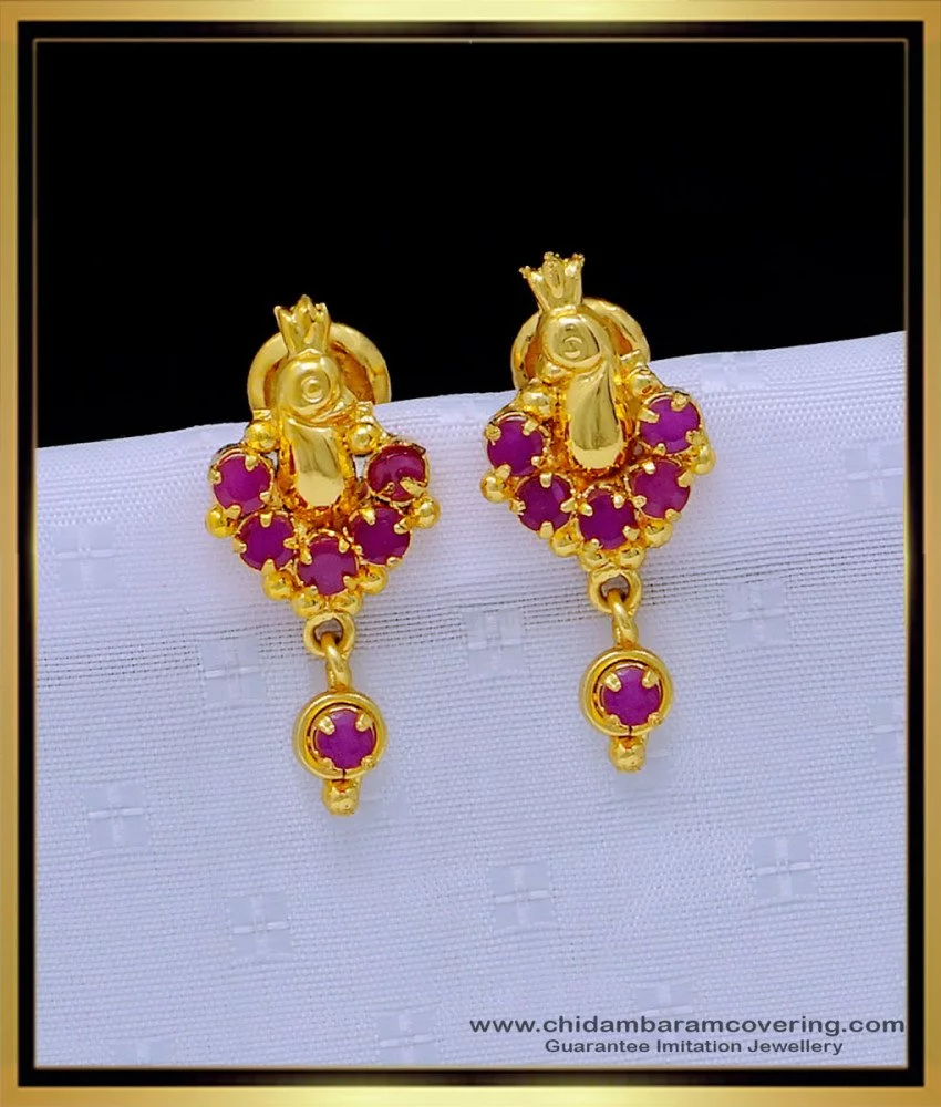 Tops Yellow Designer Gold Ladies Earrings at Rs 6500/pair in New Delhi |  ID: 14448183797