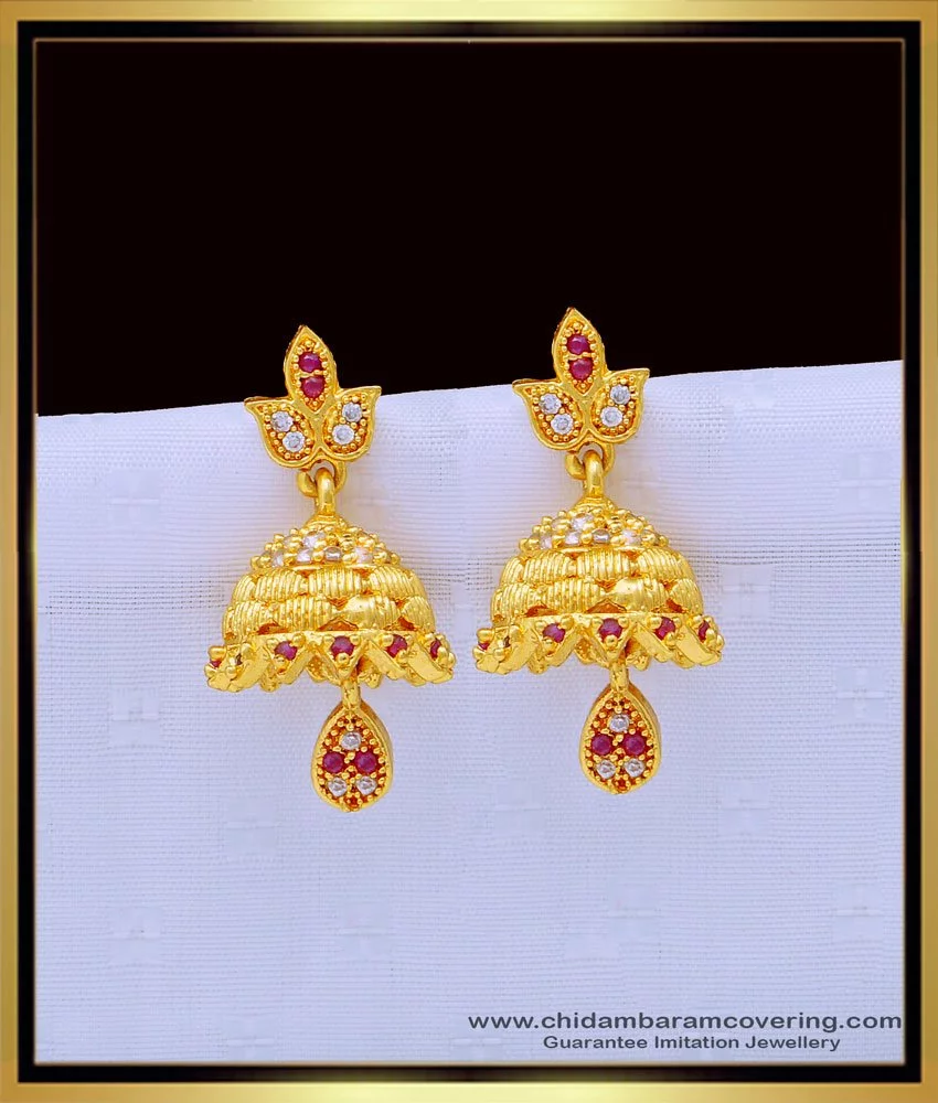 Jhumka type sale gold earrings