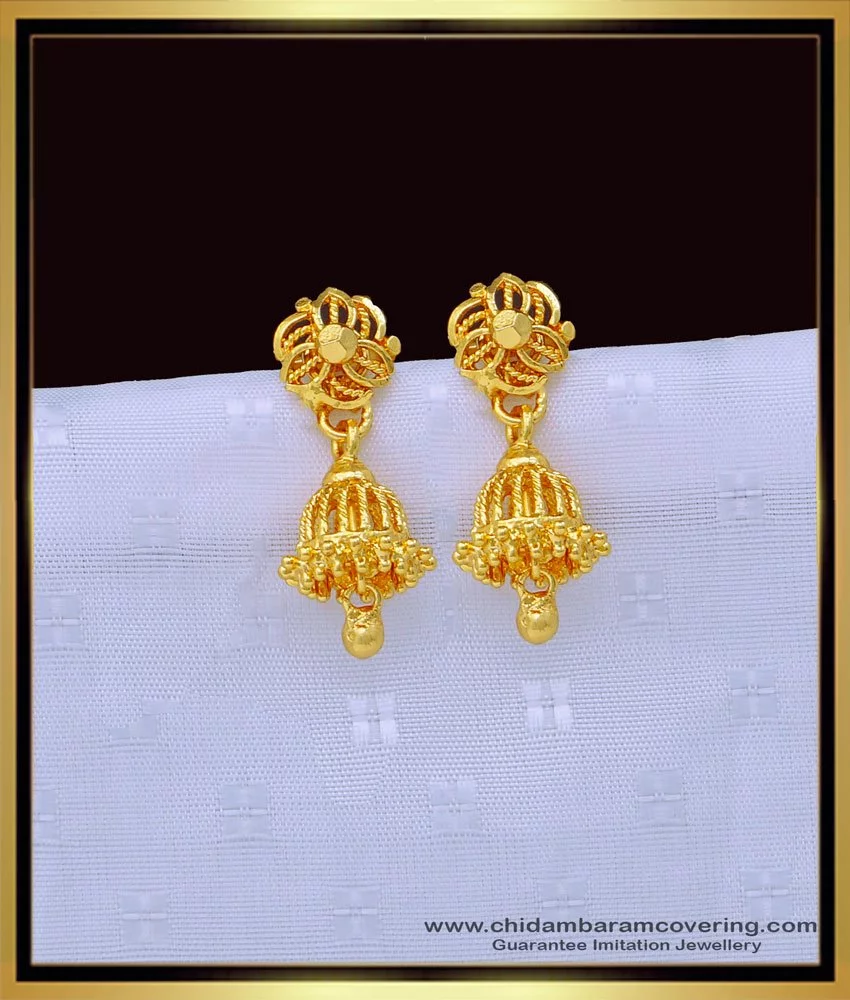 Buy South Indian Daily Wear One Gram Gold Jhumki Design for Girls