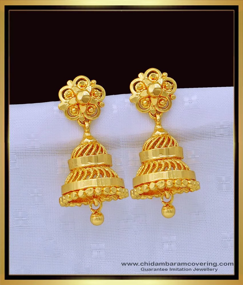Rubans Voguish Gold Plated Layered Zirconia Studded Hoop Earrings