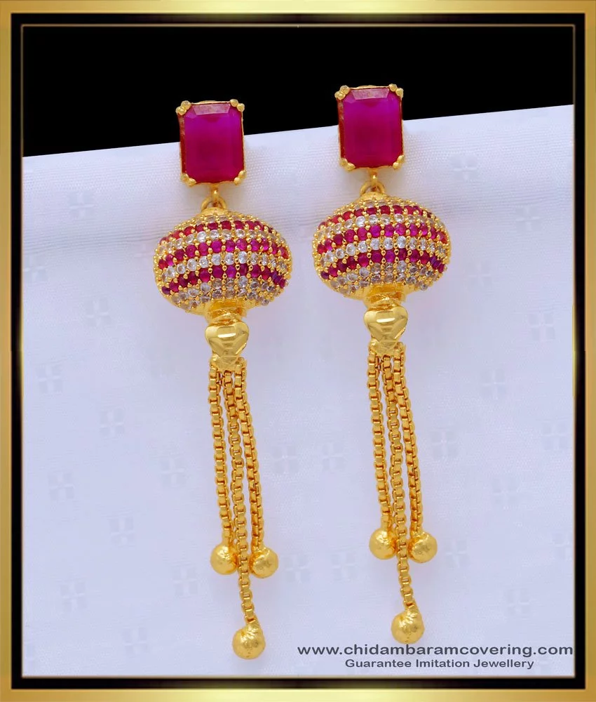 KUNDAN MEENAKARI PARTY WEAR EARRINGS – Sanvi Jewels