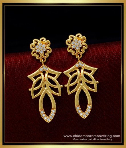 Buy Unique Peacock Design One Gram Gold Impon Chandbali Earrings For 