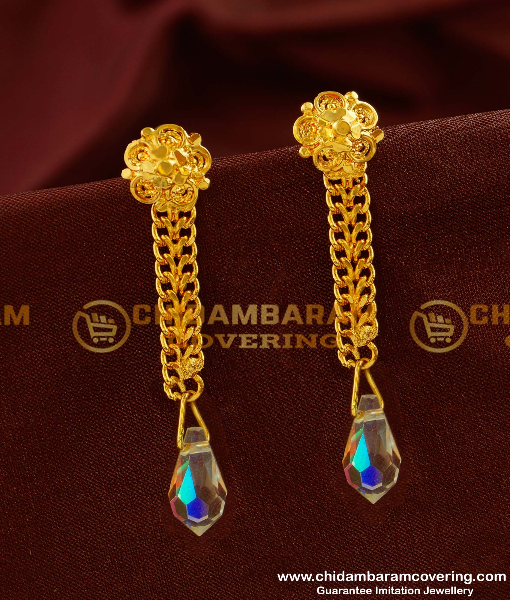 gold hanging earrings online shopping