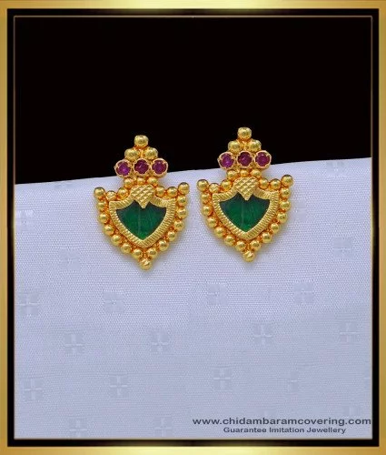 Flipkart.com - Buy garg jewellers Green Earrings in Brass Brass Earring  Set, Stud Earring Online at Best Prices in India