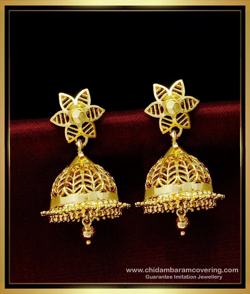 Buy Latest Jhumkas Earrings One Gram Gold South Indian Jhumkas Online ...