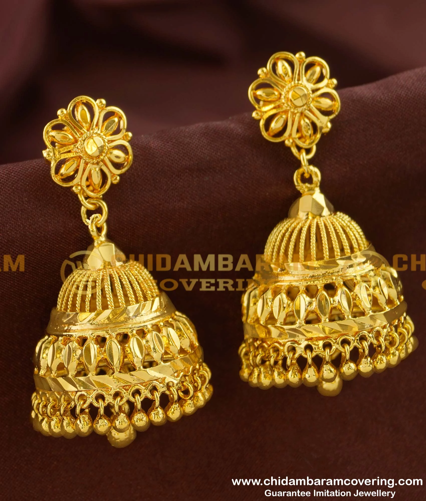 Big kundan chandbali earrings | Gold Plated red kundan chandbali | Ind –  Indian Designs