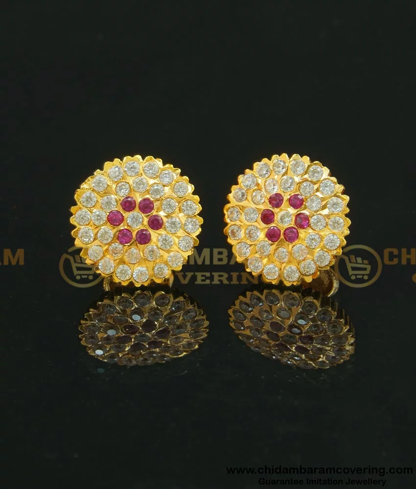 Navaratna Big Stud Kundan Earring – Jumbora