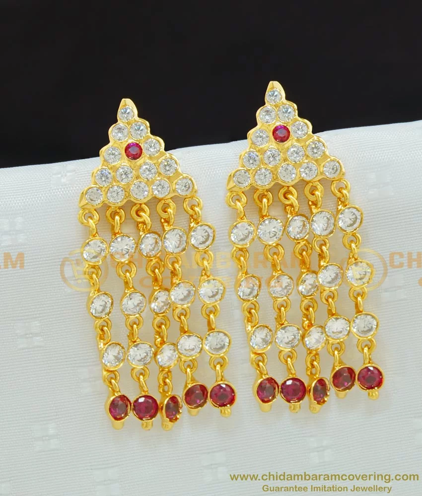 Stunning Design Gold Plated Jimiki Earrings For Party Wear ER2584