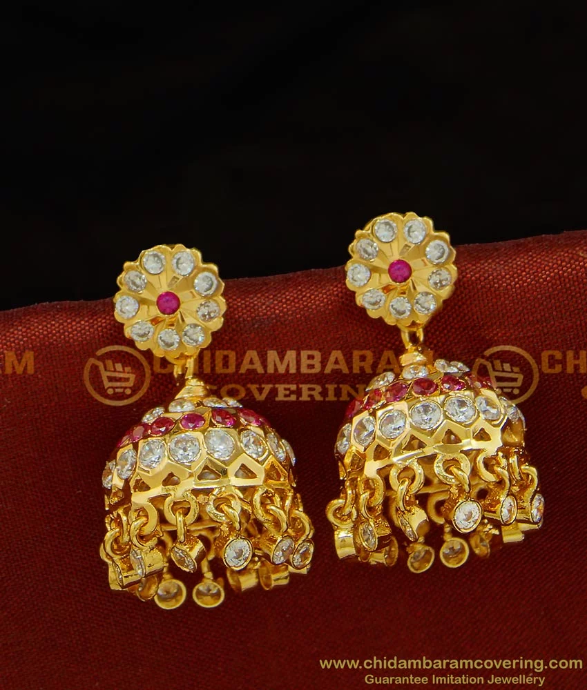 Buy Impon Design Bridal Wear Gold Jhumka Design First Quality ...