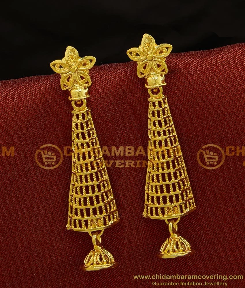 Buy Earrings Chain Long Drops Hanging Earrings Gilded With Fine Gold 24  Carats Chic Style Distinguished Evening for Women Online in India - Etsy