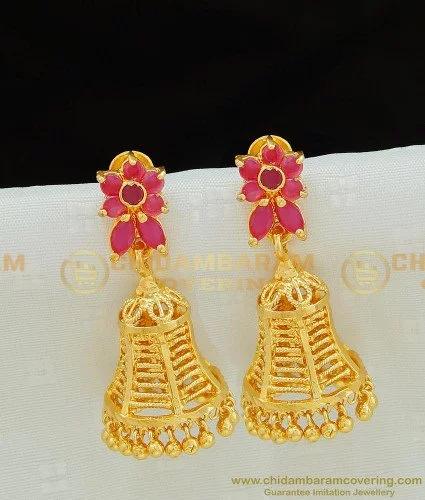 9797917924,7006306031 3 Step Jumka Available At Hollywood Ornaments Price  Range:- 25,000Rs - 60,0… | Buy gold jewelry, Bridal gold jewellery, Gold  earrings designs