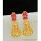 ERG764 - Bridal Wear Gold Jhumkas Design Ruby Stone Gold Plated Jhumkas for Wedding