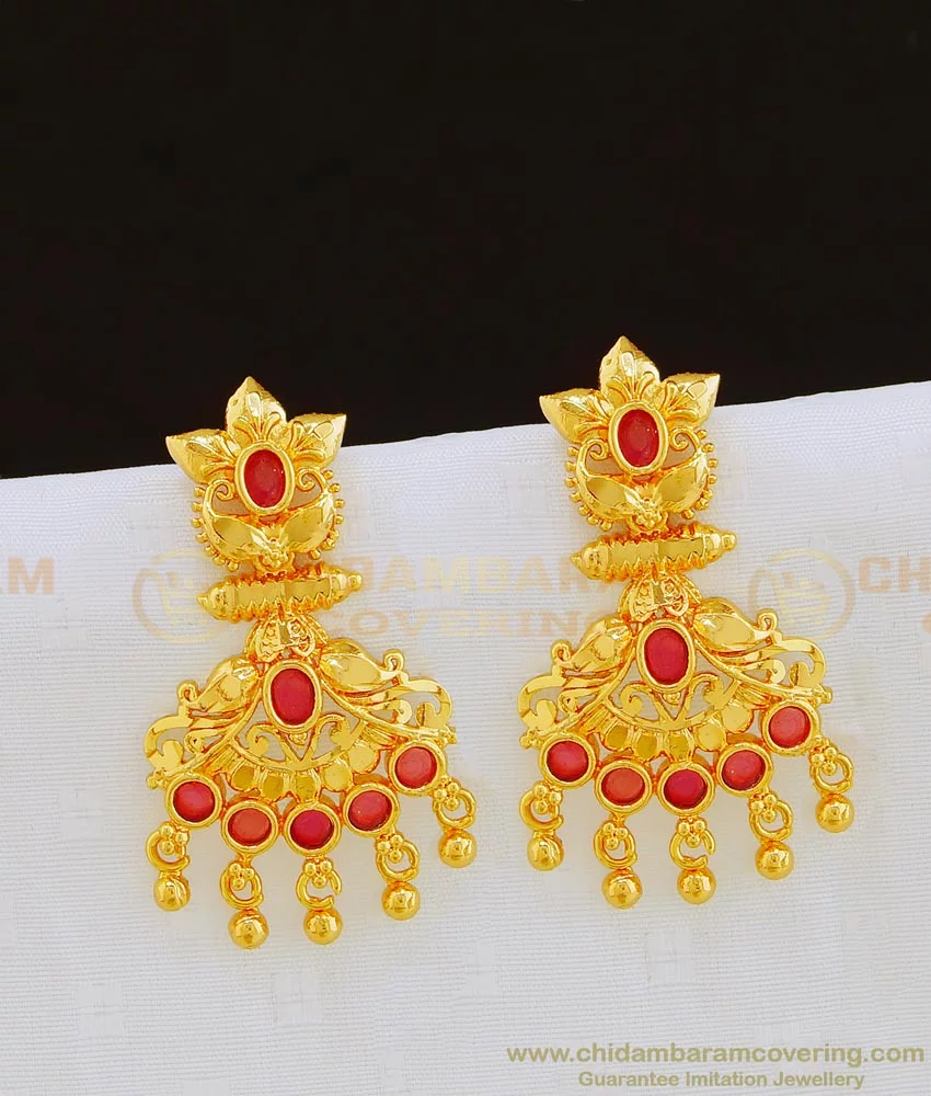 Sridevi 1 gram gold jewellery - Makara kundanalu New design To order  whatsapp me on 8978304347 | Facebook