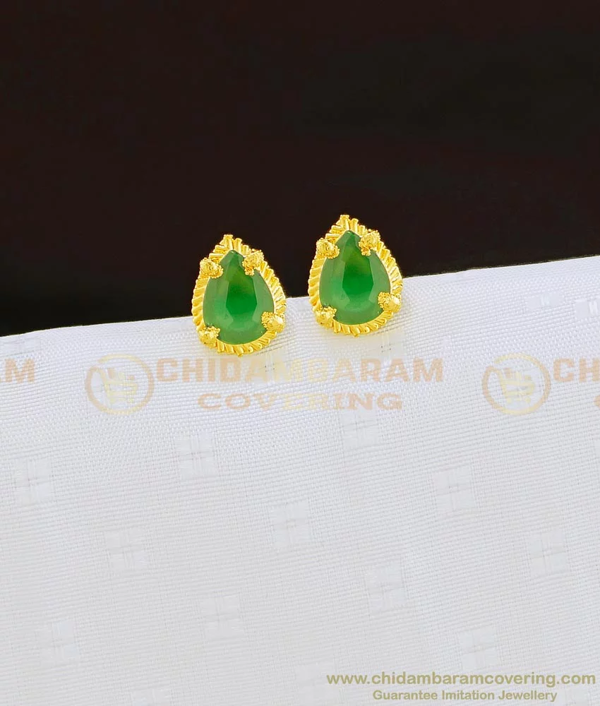 Buy Single Stone Gold Earrings Designs Small Studs for Baby Girl