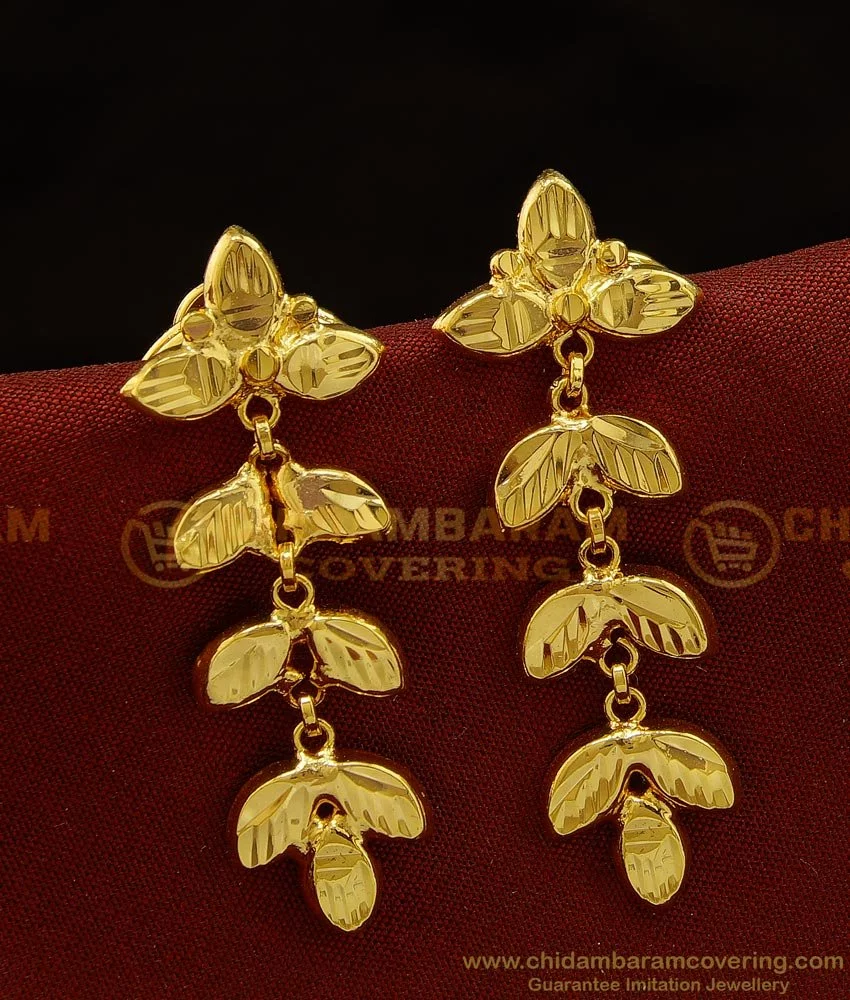 Buy 22Kt J Type Gold Earrings With CZ Stones 81VH3057 Online from Vaibhav  Jewellers