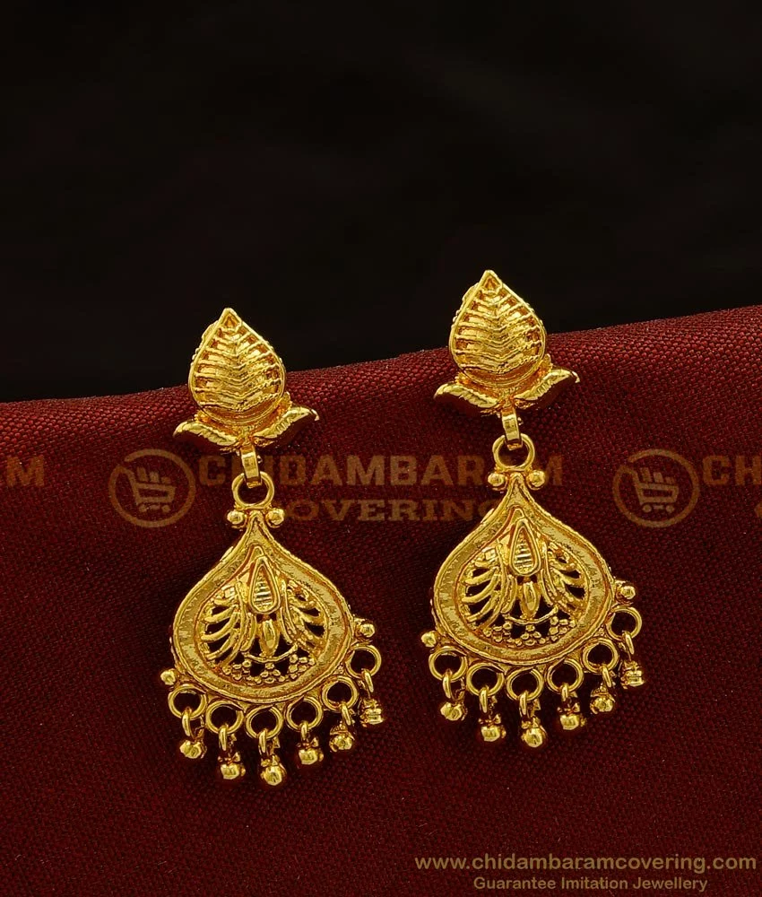 Buy daily wear gold earrings  Top gold earrings designs for daily use