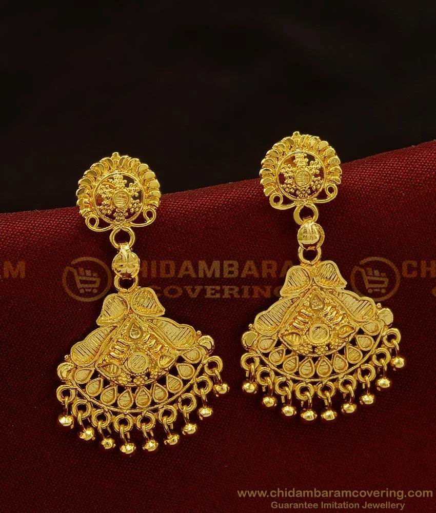 Buy Stunning Gold Danglers One Gram Gold Earrings for Women