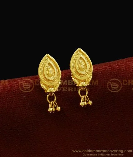 2 Gram Gold Stud Earring Daily Wear Collection ER3294