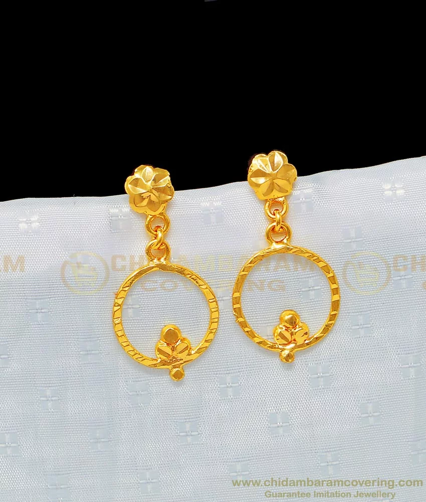 Indian Gold jhumkas/ Indian earrings /Jhumki/ light weight earrings/sm |  Erajewels