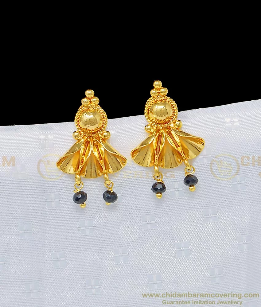 Small Clear Crystal Stud Clip On Earrings on Gold | L&M Bling - lmbling