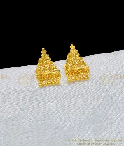 Small gold earring on sale design for female