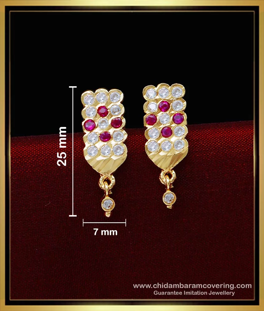 Buy Traditional South Indian Jewelry Daily Use Impon Studs Earrings