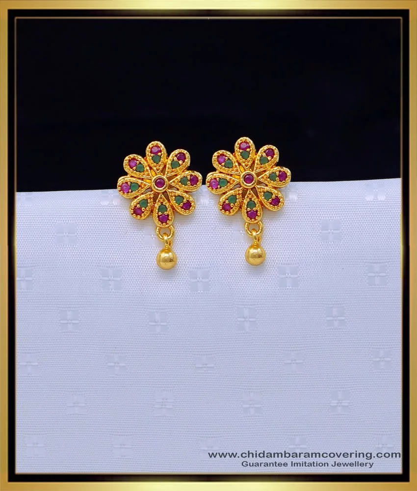 1 gram gold daily wear studs with price || ear tops || earrings buy online  || simple earrings - YouTube