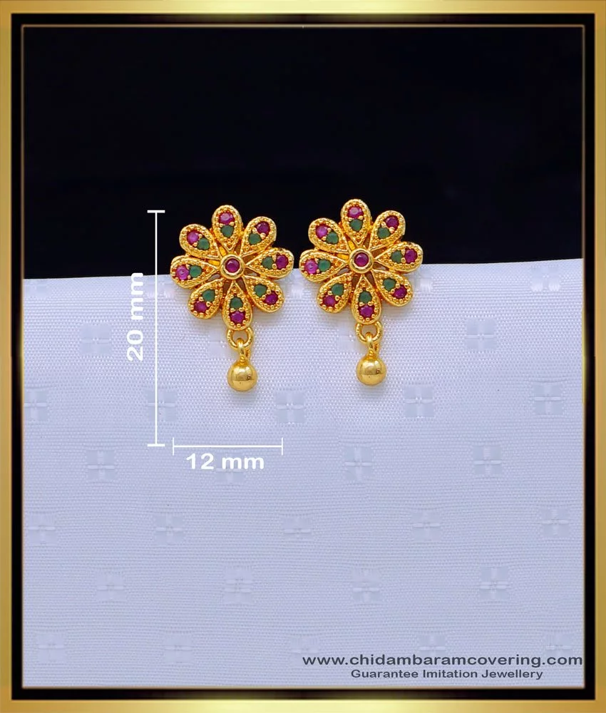 Long Drop 1 Gram Gold Earring (22 Karat) in Mumbai at best price by Ambika  Jewellers - Justdial