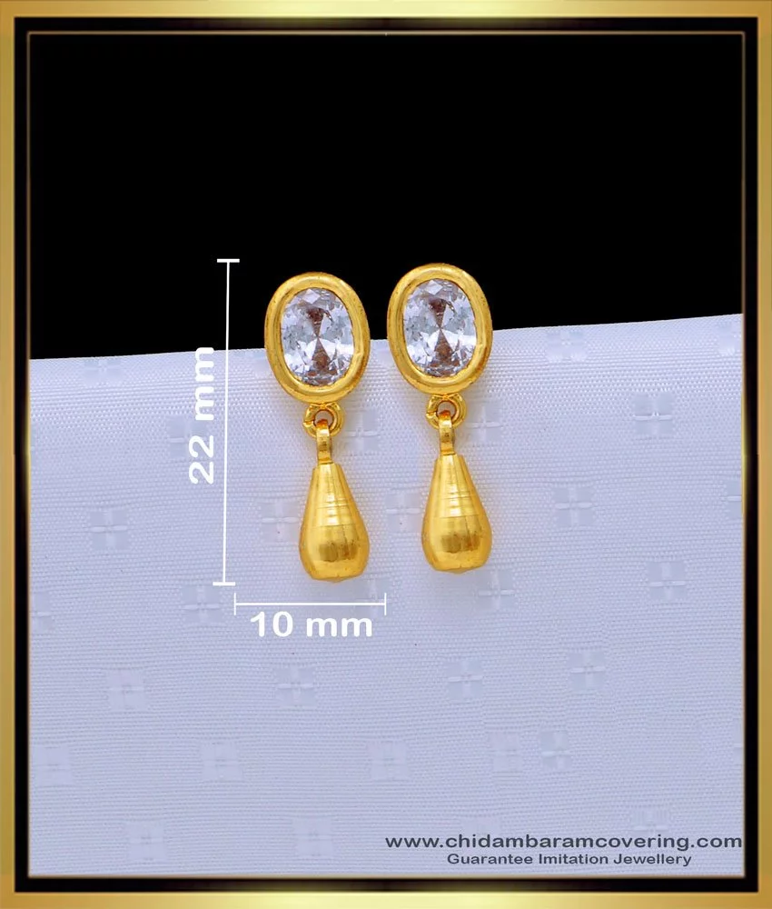 Buy Pretty Sleek Fancy Spiral Drop Gold Earrings | GRT Oriana