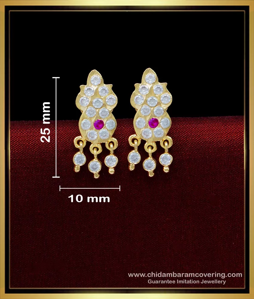 White Stone Stud Earrings | C04-MASEP22-6 | Cilory.com