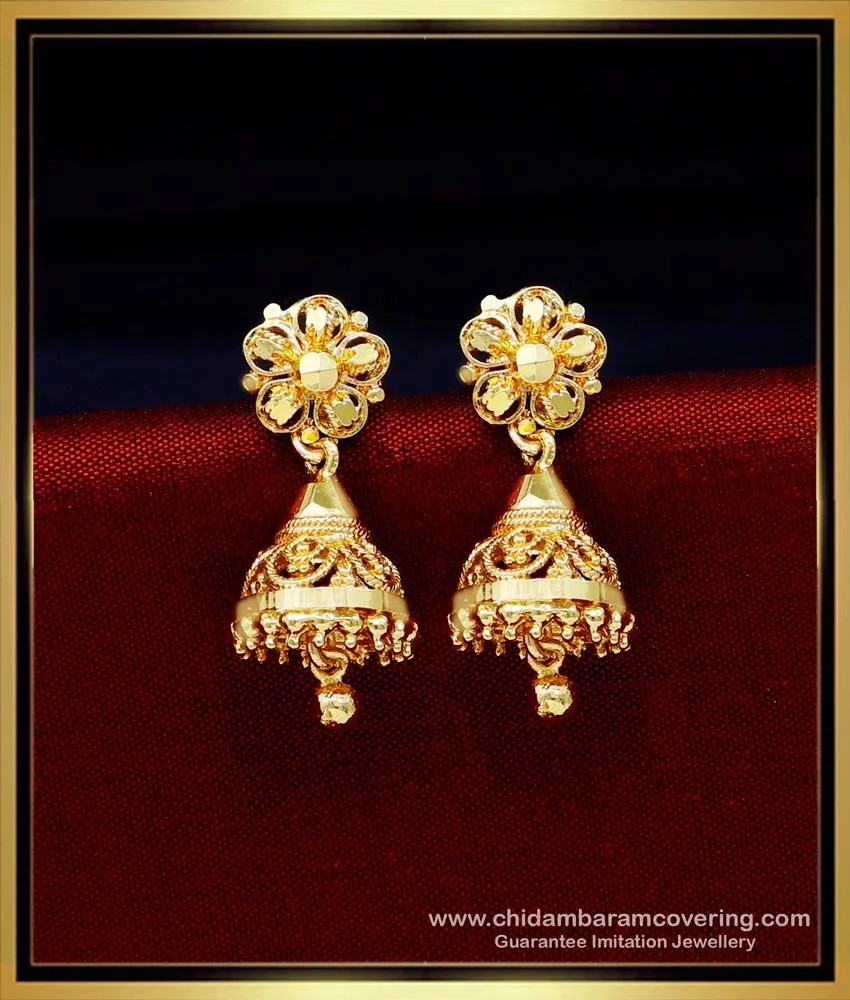 Lalitha jewellery store gold jhumkas