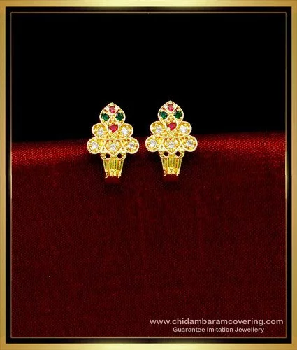 Small and Cute Kerala Gold Earrings Danglers Jewelry Accessories ER1827