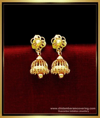 White stone jhumkas deals online