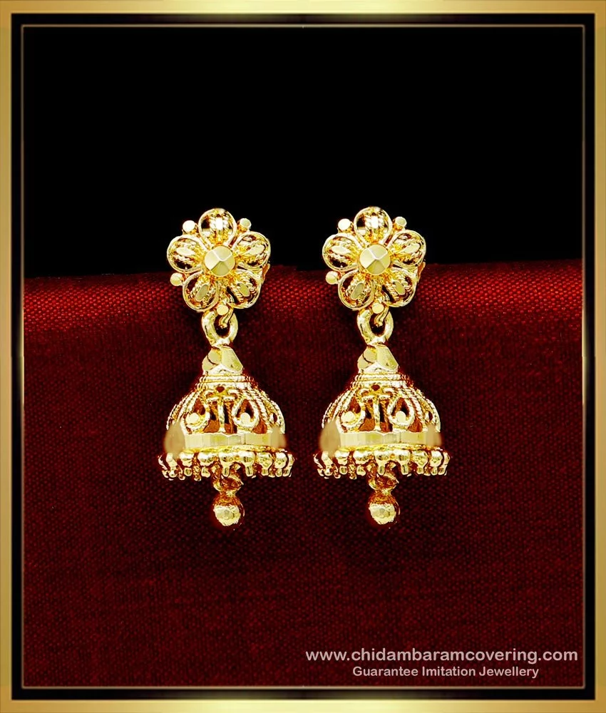 Buy Small Jimikki Kammal Gold Design Gold Plated Jewellery